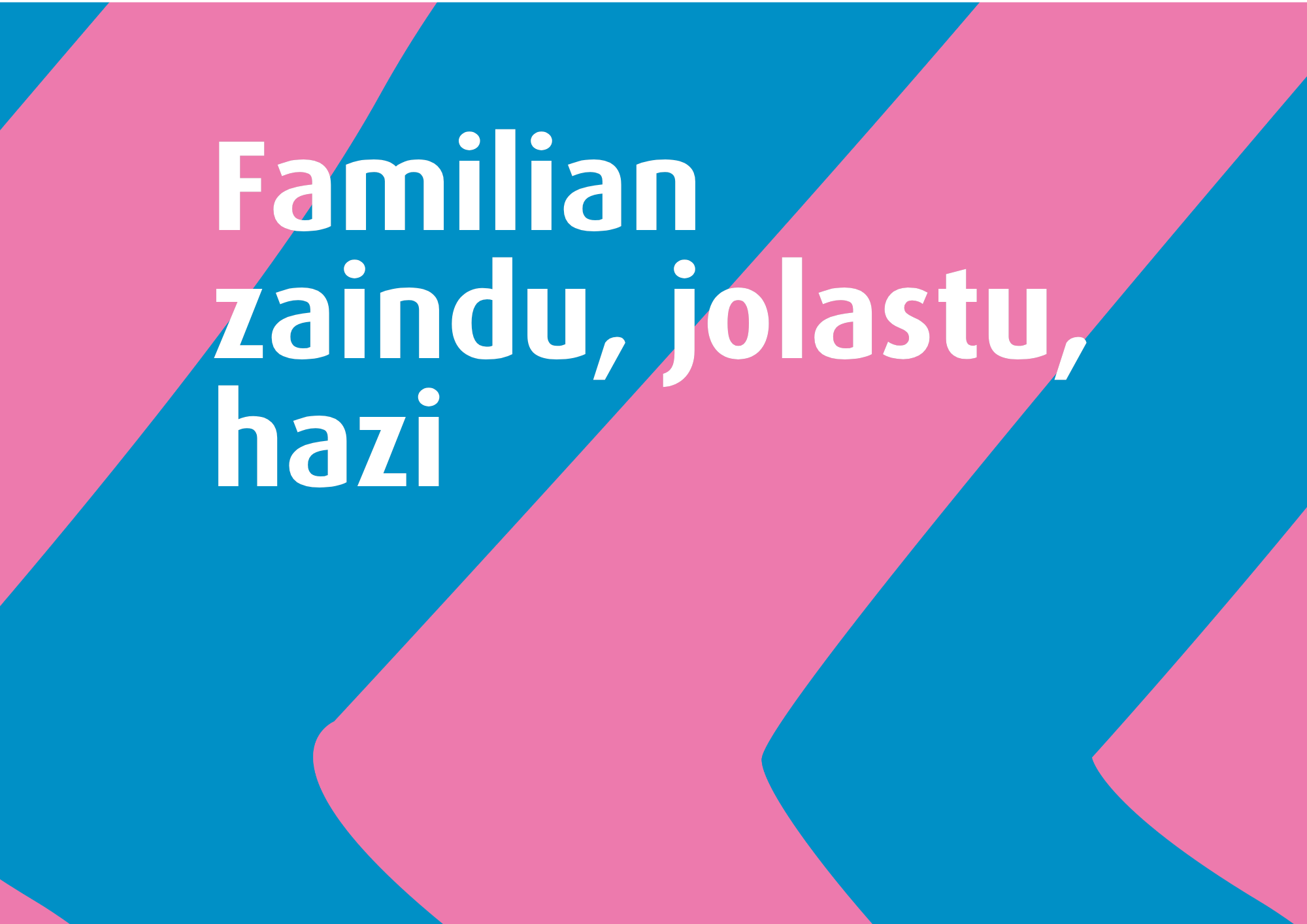 Familian zaindu, jolastu, hazi